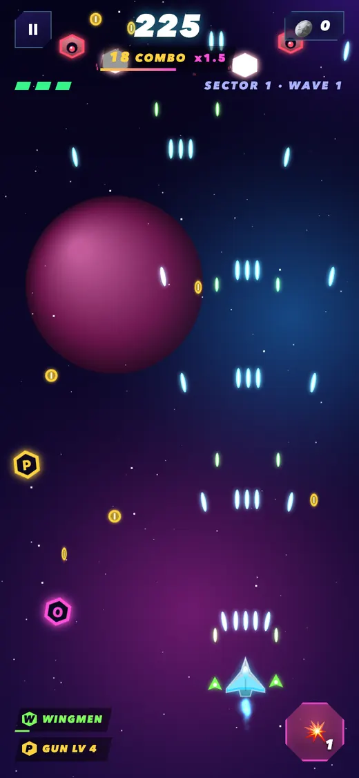 Galaxy Strike gameplay on a phone
