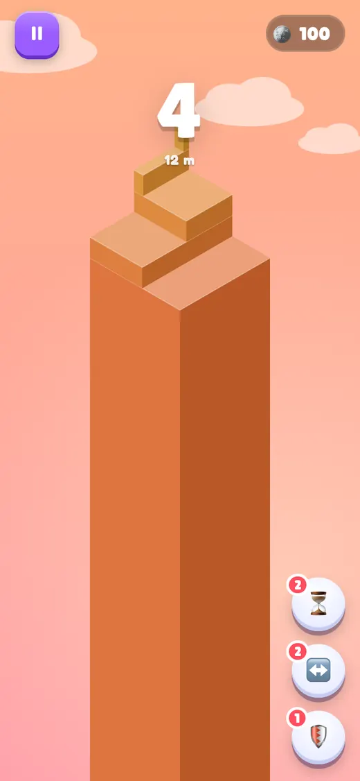 Stack Tower gameplay on a phone