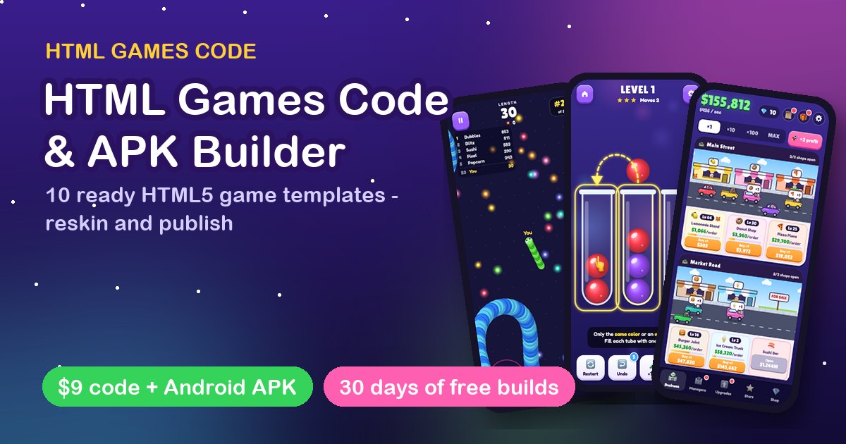 Free HTML Game Code (Copy and Paste): 21 Games with Demo, 2026